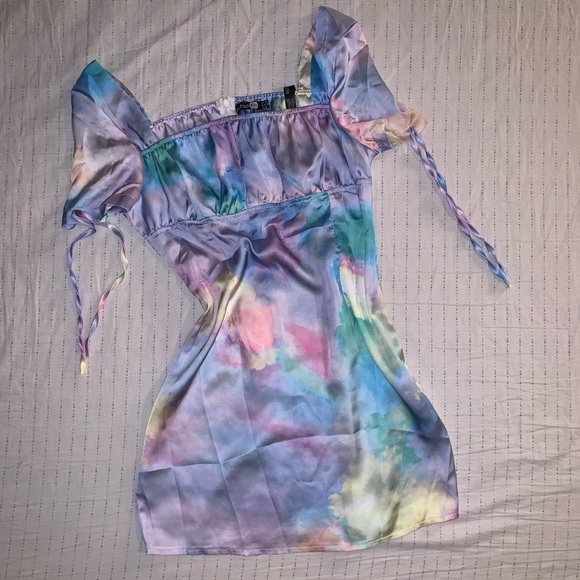 Dolls Kill Dresses & Skirts - NWT Tie Dye Satin Dress